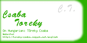 csaba toreky business card