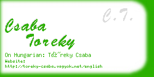 csaba toreky business card